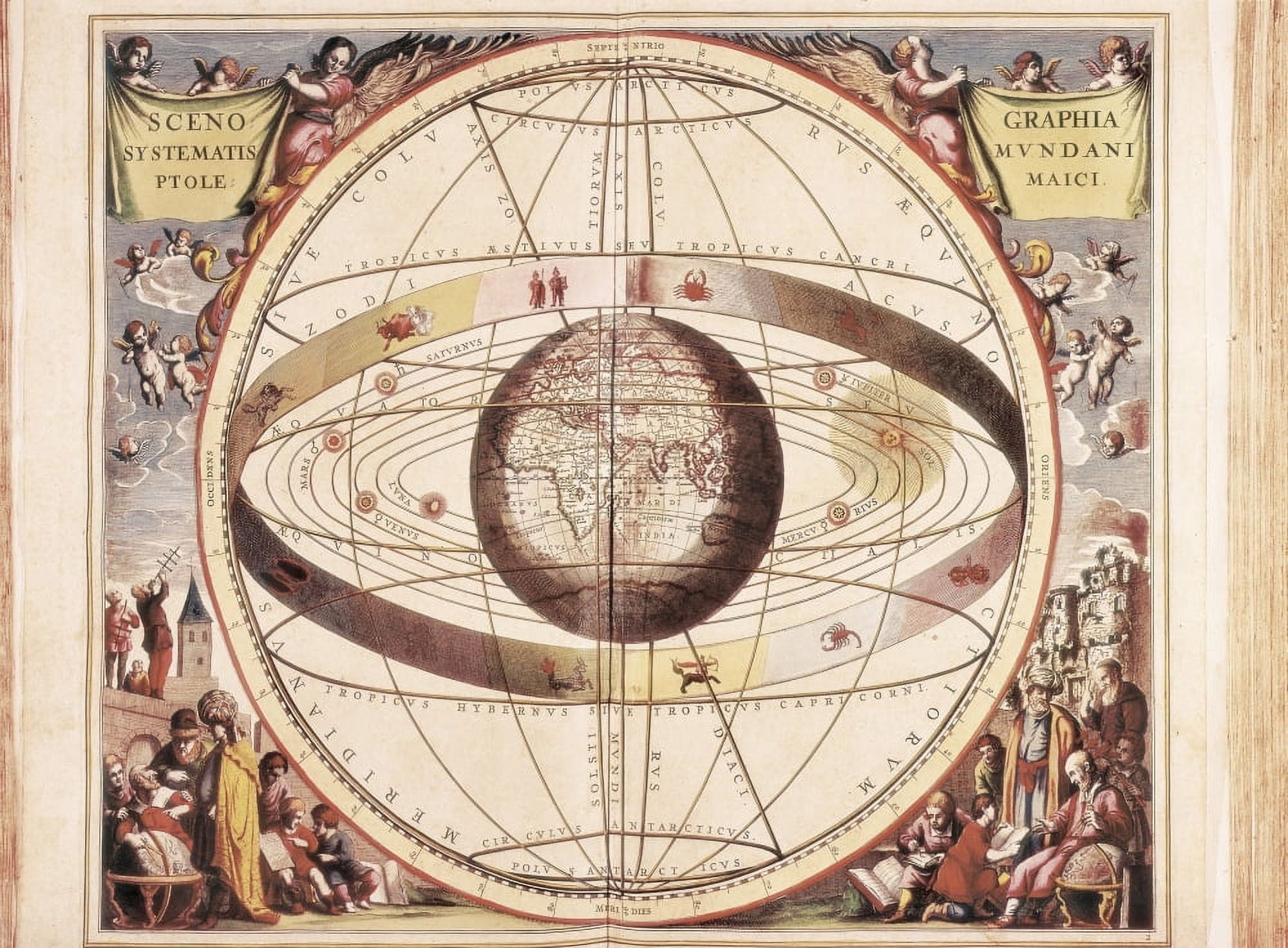 Atlas Coelestis Seu Harmonia Macrocosmica (1661) By Andreas Cellarius Canvas Art - (24 x 18)