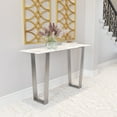 thumbnail image 1 of Atlas Console Table White  Silver, 1 of 8