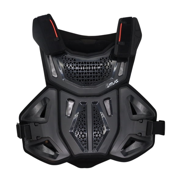 Atlas Defender 2.0 Chest & Back Protector - Black S/M - Multi-Panel Hardshell Roost Guard - CE EN 1621-3 Level 1 Chest / EN 1621-2 Level 1 Back - MX Dirt Bike Off-Road Body Armor