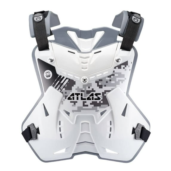 Atlas Brace Technologies Defender Digital Arctic Chest Protector (White, Adult)