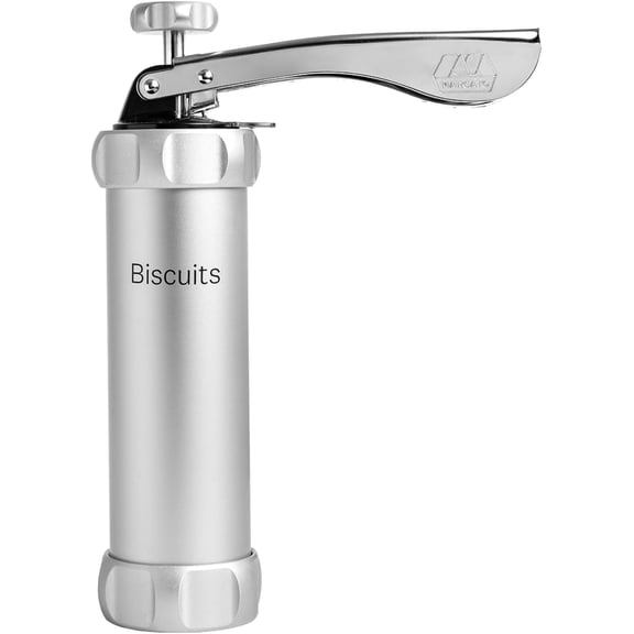 Atlas Deluxe Biscuit Maker Cookie Press Made in Italy Stainless Steel Includes 20 Cookie Disc Shapes