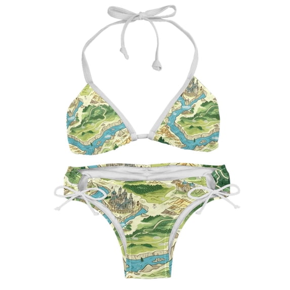 Atlas Detachable Sponge Adjustable Strap Bikini Set Swim Wear 2-Pack Beach Swimsuit