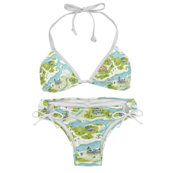 Atlas Detachable Sponge Adjustable Strap Bikini Set Two-Pack Swim Suits for WomenToolStrip with applicable scenes