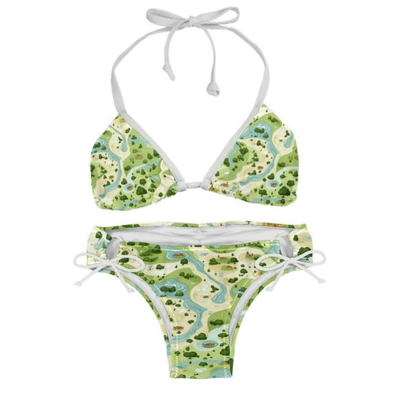 Atlas Detachable Sponge Adjustable Strap Bikini Set Two-Pack Swimsuit Suit Beach Pool Party