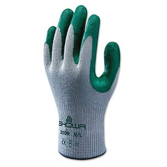 Atlas Fit 350 Nitrile-Coated Glove, Large, Gray/Green | Bundle of 2 Dozen