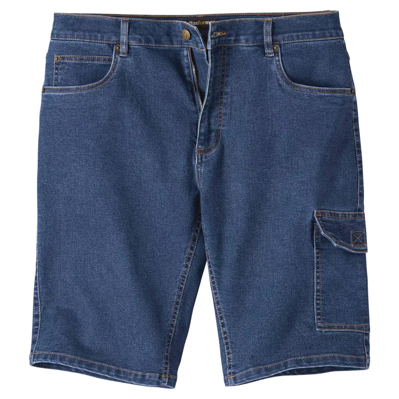 Atlas For Men Mens Denim Cargo Shorts