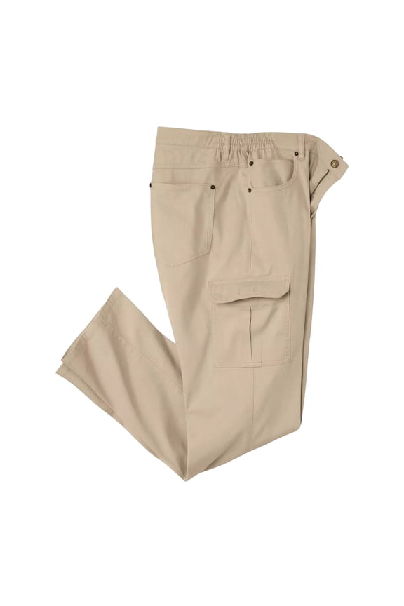 Mens Part Elasticated Cargo Pants