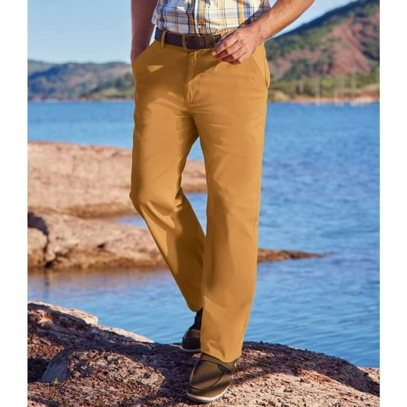 Atlas For Men Mens Stretch Plain Chinos