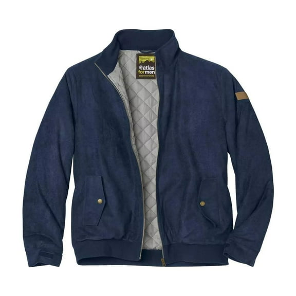 Atlas For Men Mens Zip Faux Suede Water Repellent Jacket