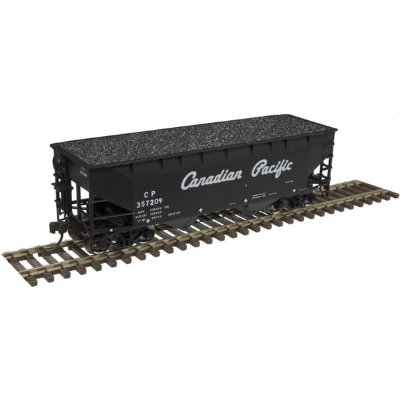 Atlas HO Scale 2-Bay Offset-Side Hopper with Flat Ends Canadian Pacific/CP 3-Pk
