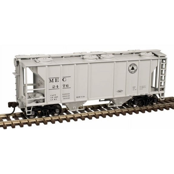 Atlas HO Scale PS-2 2-Bay Covered Hopper Maine Central/MEC #2495 (Gray)