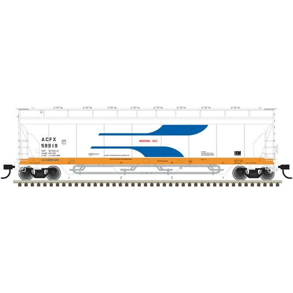 Atlas HO Scale Pressureaide Centerflow Hopper ACFX #59914 (Orange/Venturi)
