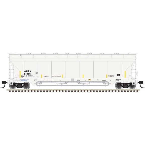 Atlas HO Scale Pressureaide Centerflow Hopper Solvay Chemicals/ACFX #59749