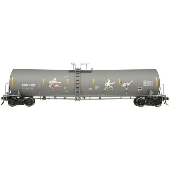 Atlas HO Scale Trinity 25,500-Gallon Tank Car ADM/ADMX Kung-Fu Graffiti #28589