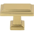 thumbnail image 1 of Atlas Homewares 290 Sutton Place 1-7/16" Rectangular Cabinet Knob - Gold, 1 of 7