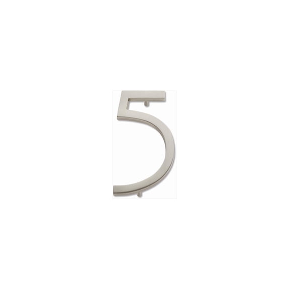 Atlas Homewares AVN5-BRN Modern Avalon 4.5 in. Number 5 - Brushed Nickel