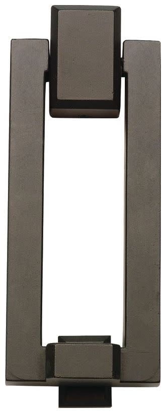 Aged Bronze Rectangular Brass Mission Door Knocker