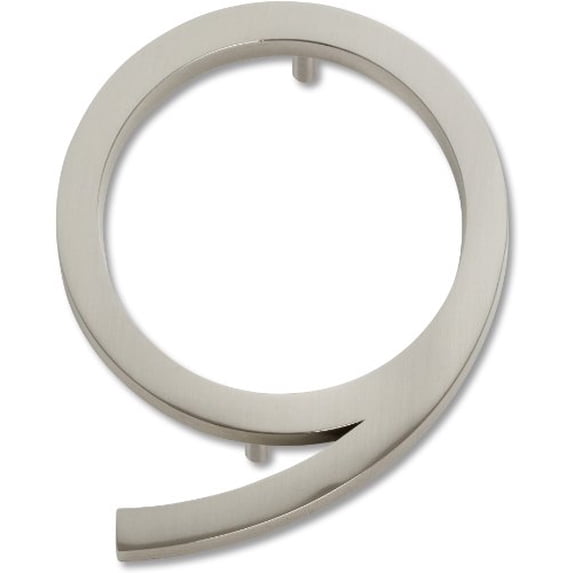Atlas Homewares AVN9-BRN Modern Avalon House Number, Nine, Brushed Nickel