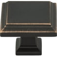 thumbnail image 1 of Atlas Homewares 289 Sutton Place 1-1/4" Square Cabinet Knob - Bronze, 1 of 7