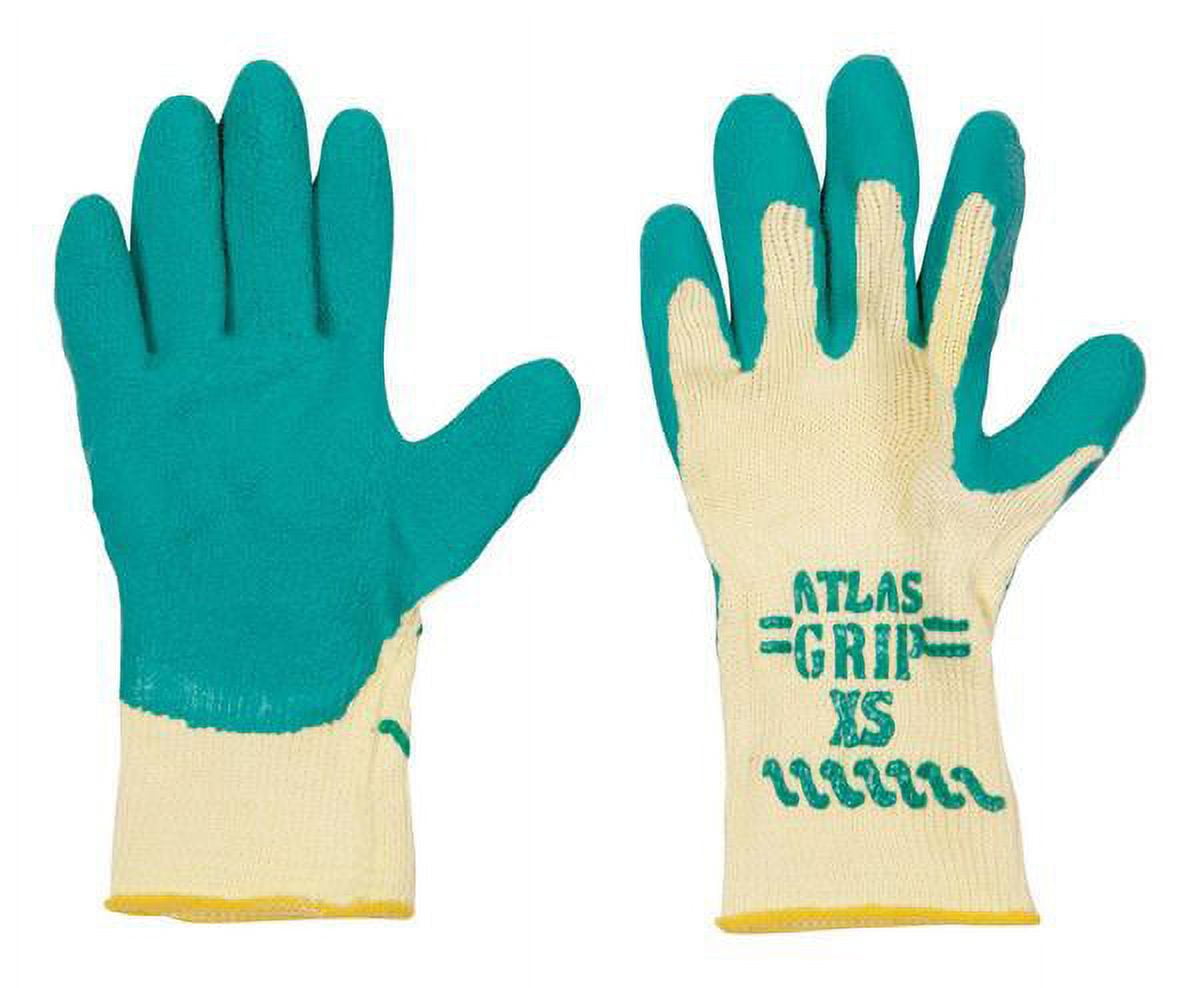 12 Pc, Atlas Kid Tuff Unisex Indoor And Outdoor Gardening Gloves Green/Yellow  Xs 1 Pair 