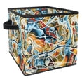 thumbnail image 1 of Atlas Large Capacity Foldable Storage Basket with Handle, 10.8"x10.5"x10.6" - Storage Bins, Storage Containers, 1 of 6