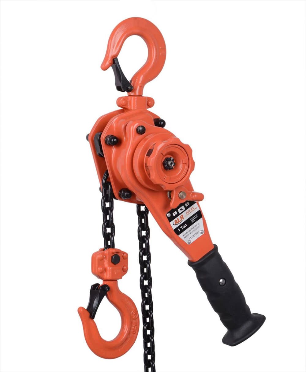 Atlas Lifting And Rigging Alh 1 Ton Lever Chain Hoist 20 Ft. Chain With ...
