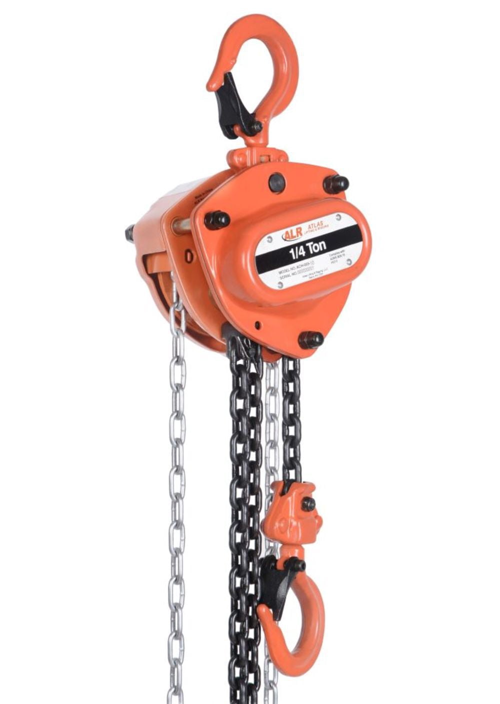 Atlas Lifting And Rigging Ach 1/4 Ton Chain Hoist 550 Lbs 10 Ft. Lift ...