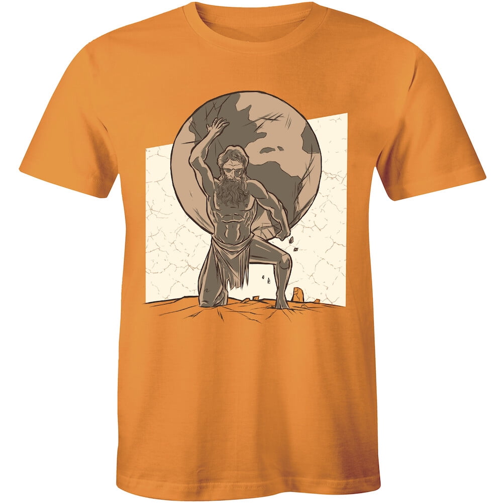 Atlas Lifting World Globe Graphic T-Shirt No Man'S Sky Atlas Tee T ...