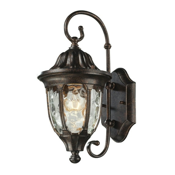 Atlas Lighting and Home 1-Light Curved Arm Outdoor Wall Sconce - 14" - Regal Bronze