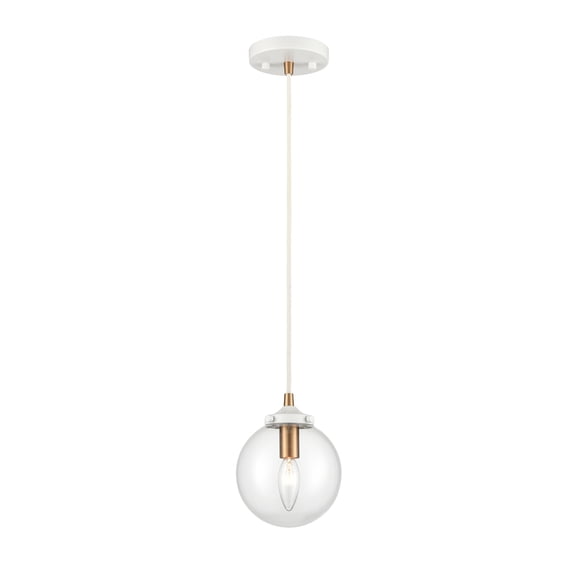 Atlas Lighting and Home 1-Light Hanging Mini Ceiling Pendant Light - 8"