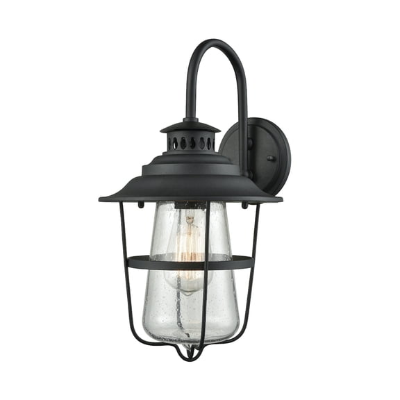 Atlas Lighting and Home 1-Light Open Caged Outdoor Wall Sconce - 15" - Matte Black