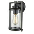 thumbnail image 1 of Atlas Lighting and Home 1-Light Outdoor Wall Sconce with Cylindrical Glass Shade - 11" - Aged Bronze, 1 of 1