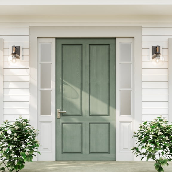 Atlas Lighting and Home 1-Light Outdoor Wall Sconce with Orb Shade - 15.5" - Black