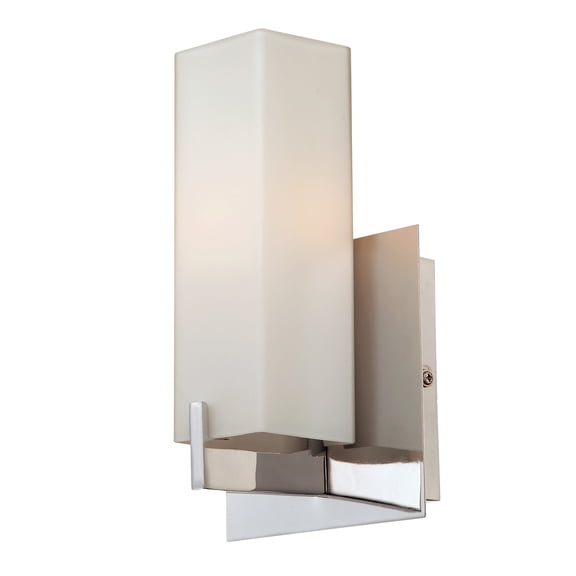 Atlas Lighting and Home 1-Light Wall Sconce with Rectangular Frosted Glass Shade- 8.25" - Satin