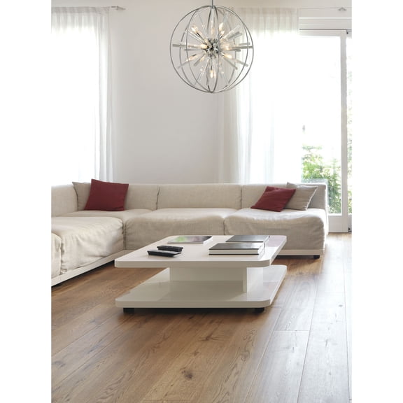 Atlas Lighting and Home 10-Light Open Framed Starburst Ceiling Chandelier - 22" - Polished Chrome