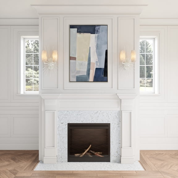 Atlas Lighting and Home 2-Light Coastal Starburst Style Wall Sconce - 21" - Coral White