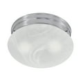 thumbnail image 1 of Atlas Lighting and Home 2-Light Flush Mount Ceiling Light Fixture with Dome Shade - 10" - Brushed, 1 of 1