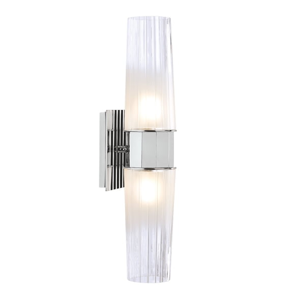 Atlas Lighting and Home 2-Light Stacked Double Wall Sconce - 18.75" - Chrome