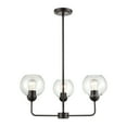thumbnail image 1 of Atlas Lighting and Home 3-Light Clear Glass Globe Chandelier with Curved Rods - 23" - Bronze Finish, 1 of 7