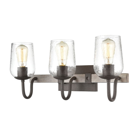 Atlas Lighting and Home 3-Light Curved Arms Vanity Light - 22" - Vintage Rust