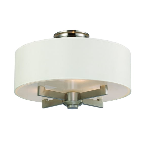 Atlas Lighting and Home 3-Light L Shaped Arms Semi Flush Mount Ceiling Light Fixture - 18" - Satin