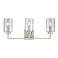 thumbnail image 1 of Atlas Lighting and Home 3-Light Rounded Glass Shade Vanity Light Fixture - 23" - Brushed Nickel, 1 of 3