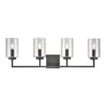thumbnail image 1 of Atlas Lighting and Home 4-Light Rounded Glass Shade Vanity Light Fixture - 29.75" - Bronze Finish, 1 of 1