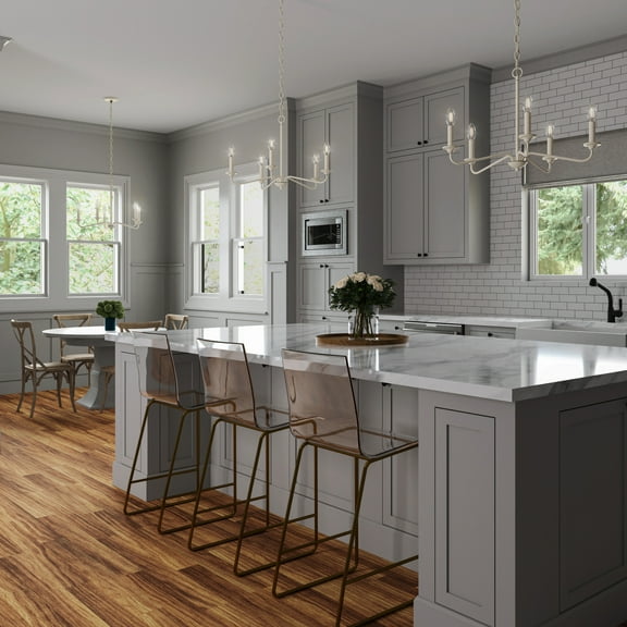 Atlas Lighting and Home 5-Light Candle Style Chandelier - 23.75" - Antique White