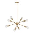 thumbnail image 1 of Atlas Lighting and Home 8-Light Starburst Ceiling Chandelier - 22" - Burnished Brass Finsih, 1 of 4
