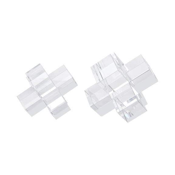 Atlas Lighting and Home Addition Crystal Bookends - 6" - Clear - Set of 2