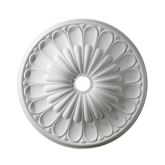 Atlas Lighting and Home Floral Ceiling Mount Medallion Lighting Accessory - 32" - White