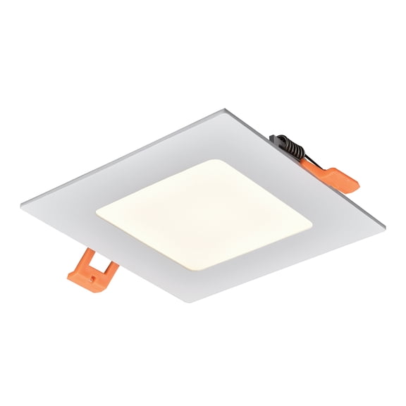 Atlas Lighting and Home Integrated LED Square Recessed Light - 4.75" - White