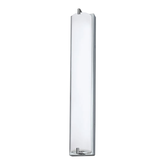 Atlas Lighting and Home Integrated LED Wall Sconce with Floating Curved Glass Shade - 24" - Chrome
