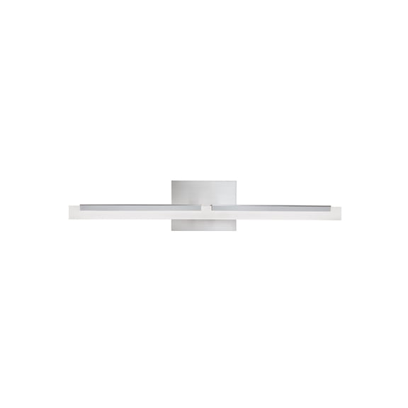 Atlas Lighting and Home LED Lighted Double L Vanity Light - 26" - Brushed Nickel